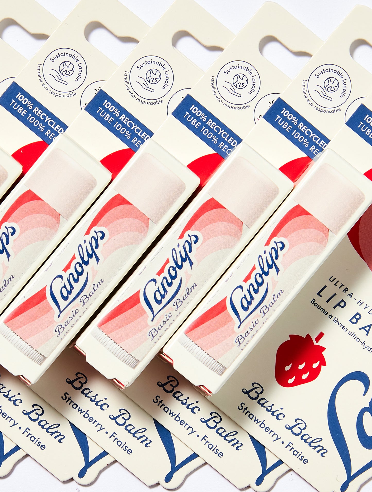 Our Lanolips Basic Balm boxes are printed using soy-bean and vegetable-based inks, in our ongoing plan to improve our sustainability.