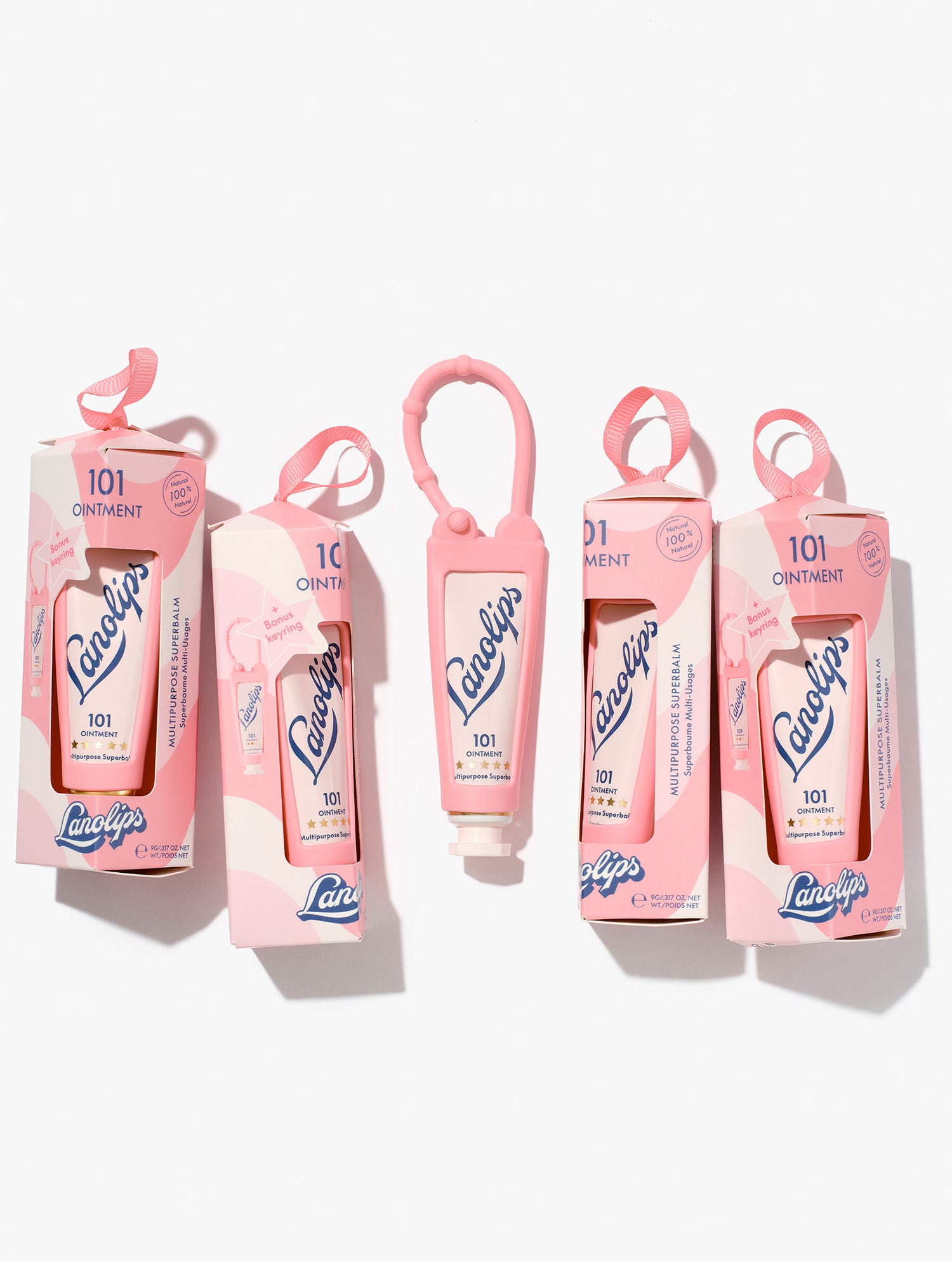 The Original 101 Ointment 9g Bauble + Key Ring is 100% natural + 101 uses! Voted "The World's Best Lip Balm", now in this year’s new Collector Edition key ring colour in pink, handy for on-the-go.