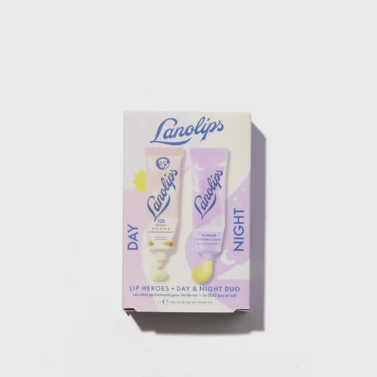 Lip Heroes Day & Night Duo Set video showing packaging of the 101 Ointment Multipurpose Superbalm and 12 Hour Overnight Lip Mask.